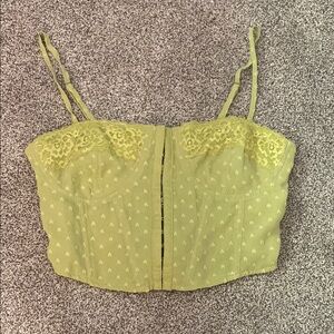 PacSun Lime Green Lace Crop Top